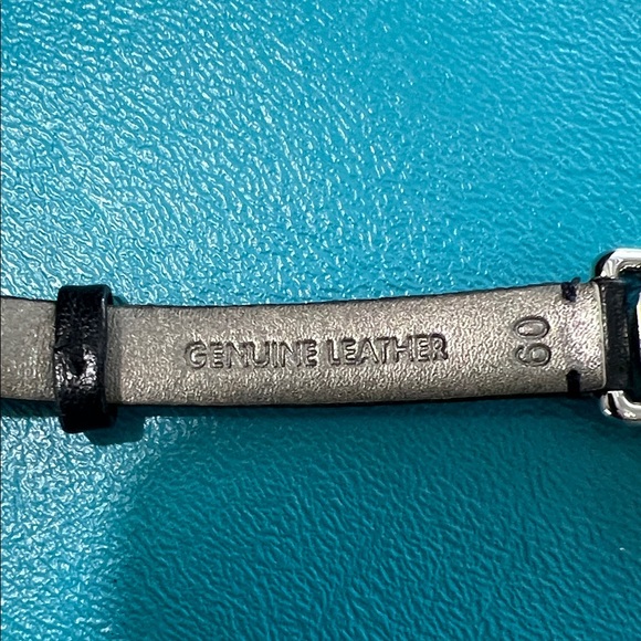 Vintage Coach Women’s Bridle Diamond Stainless Steel Watch-Black Leather Band - Picture 5 of 6